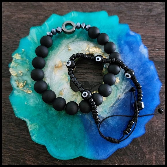TMD - Evil Eye Beaded Friendship Bracelet in Black - Size S / L - Picture 4 of 6